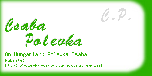 csaba polevka business card